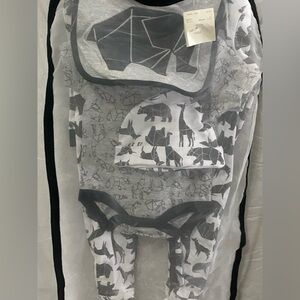 NWT Honour & Pride 5pc Baby Set - Origami Animal Print - 3-6M
